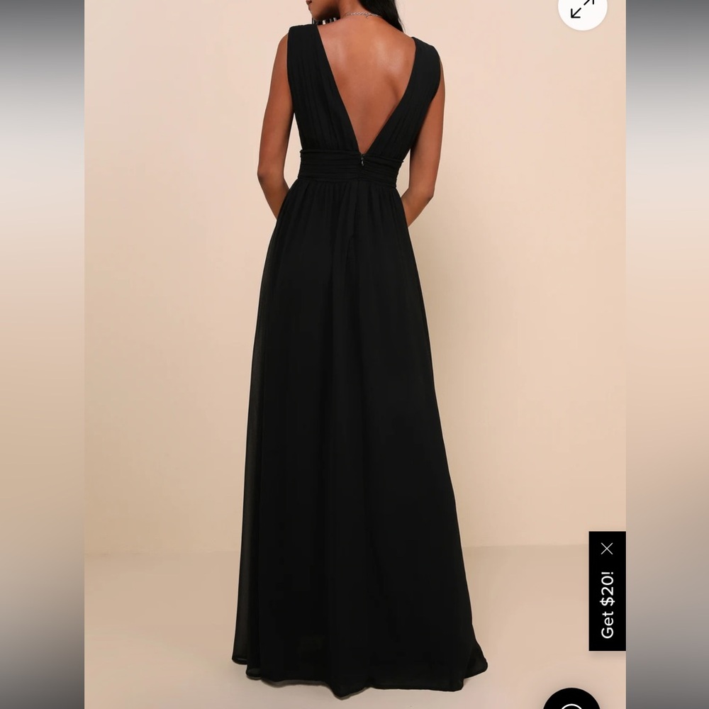 Lulu’s Heavenly Hues Elegant Black Sleeveless Maxi Dress - Picture 3 of 8